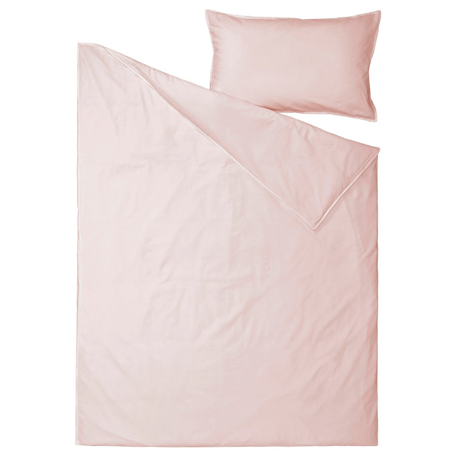 ÄNGSLILJA duvet cover and pillowcase, light pink, 150x200/50x80 cm