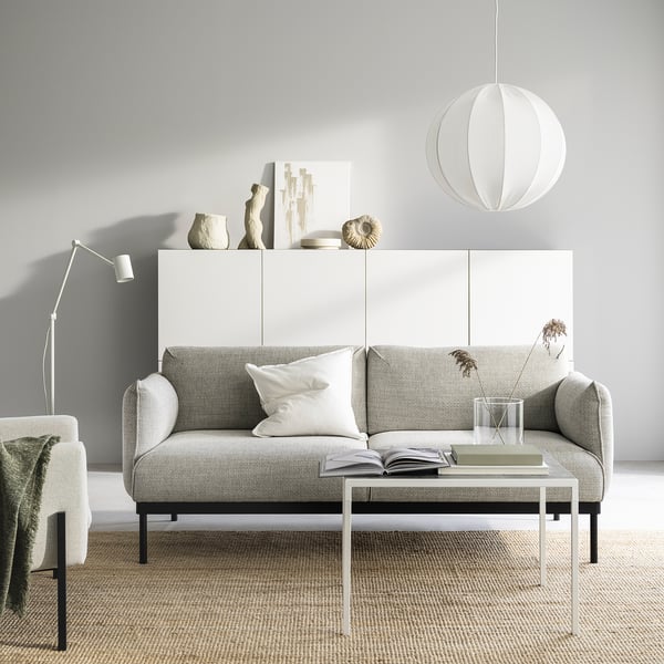 ÄPPLARYD 2-seat sofa, Lejde light grey, 199x82x93 cm