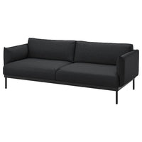 ÄPPLARYD 3-seat sofa, Gunnared black/grey, 231 cm