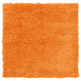 ÄRENDE rug, high pile, orange, 80x80 cm