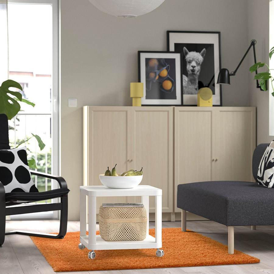 ÄRENDE rug, high pile, orange, 30 mmx120 cm