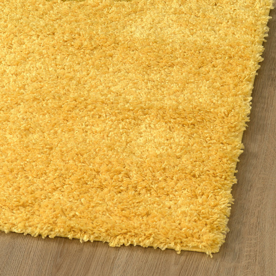ÄRENDE rug, high pile, yellow, 30 mmx120 cm