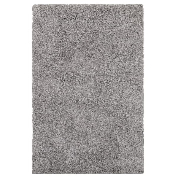ÄRENDE rug, high pile, grey, 120x180 cm