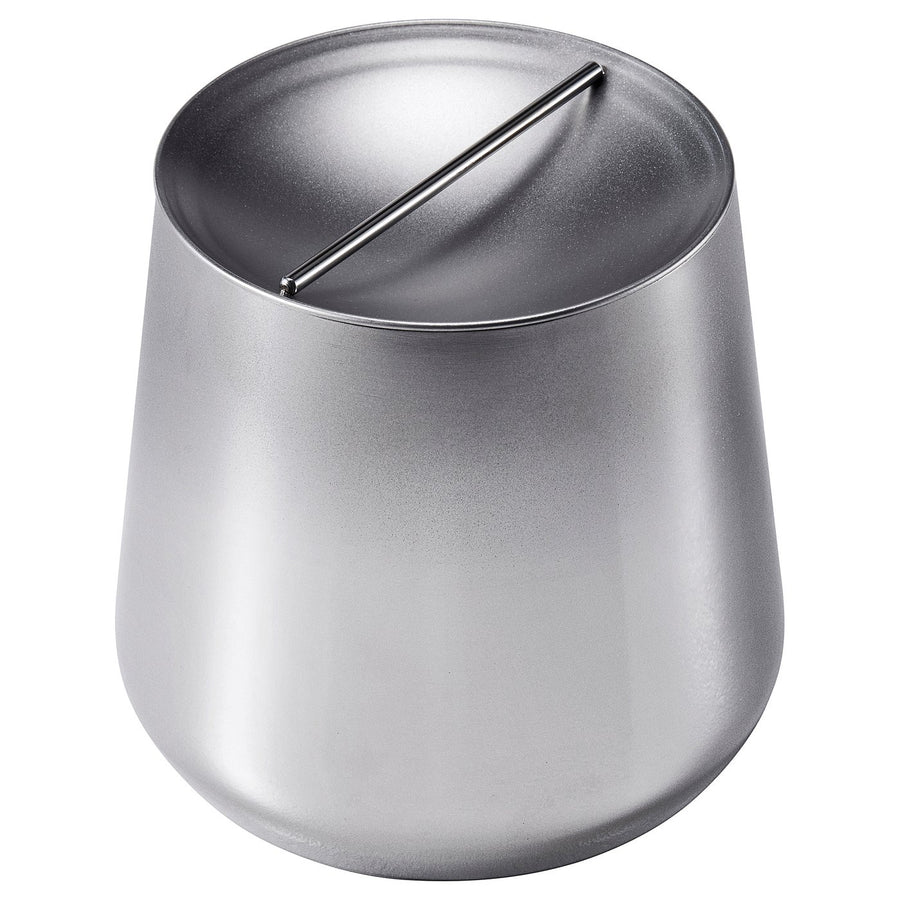 AFTONHAJ jar with lid, stainless steel, 13 cm