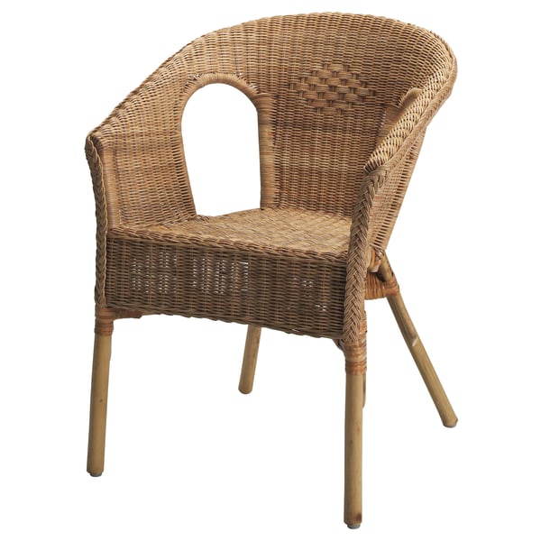 AGEN chair, rattan/bamboo, 43x79x56 cm