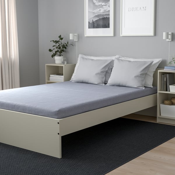 ÅGOTNES foam mattress, firm/light blue, 140x200 cm