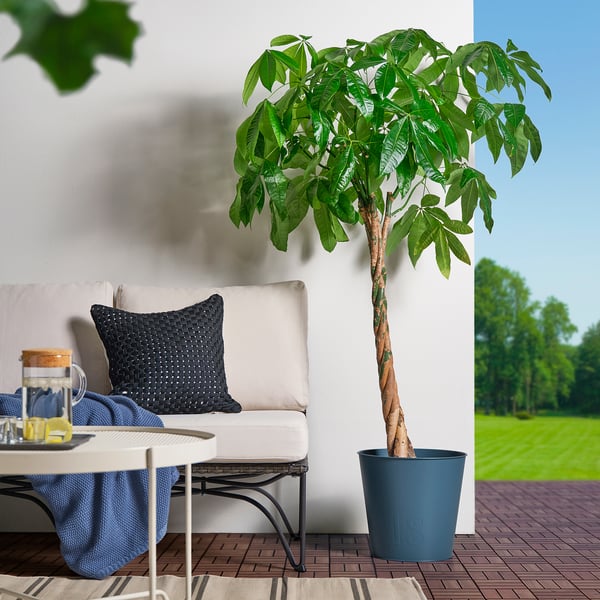 ÅKERBÄR plant pot, in/outdoor dark blue, 32 cm