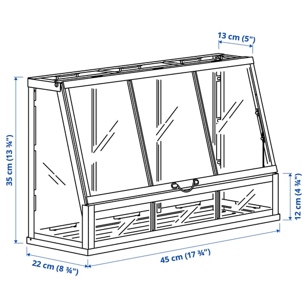 ÅKERBÄR greenhouse, Width: 45 cmDepth: 22 cmHeight: 35 cm