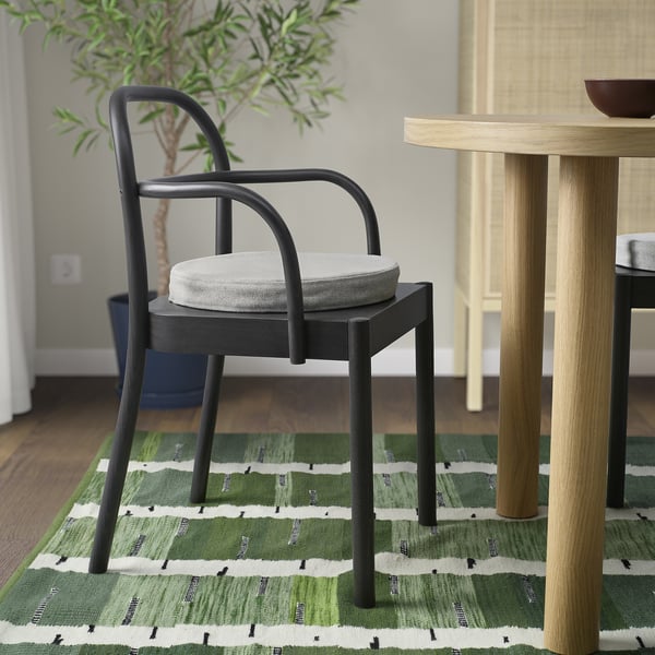 ÅKERVINDEFLY chair pad, beige, 38 cm