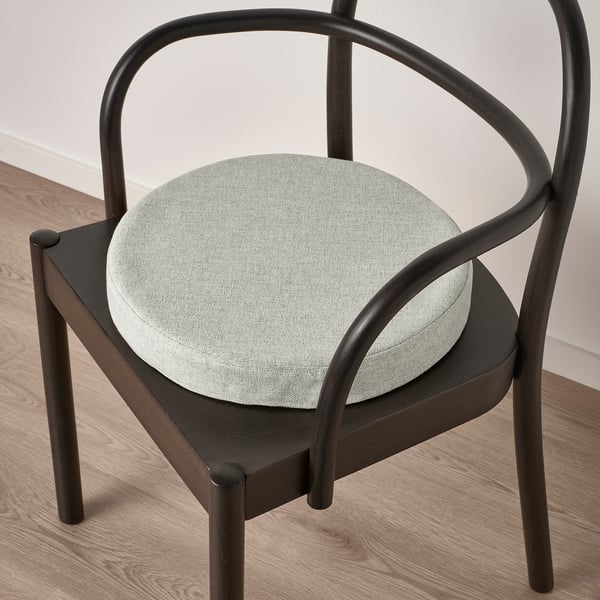 ÅKERVINDEFLY chair pad, beige, 38 cm