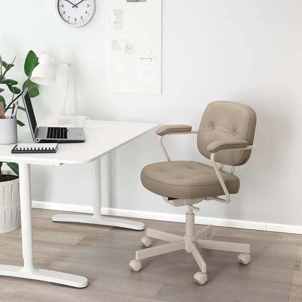 ALEFJÄLL office chair, Grann beige, 51x95x64 cm