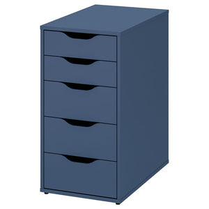 ALEX drawer unit, black-blue, 36x70 cm
