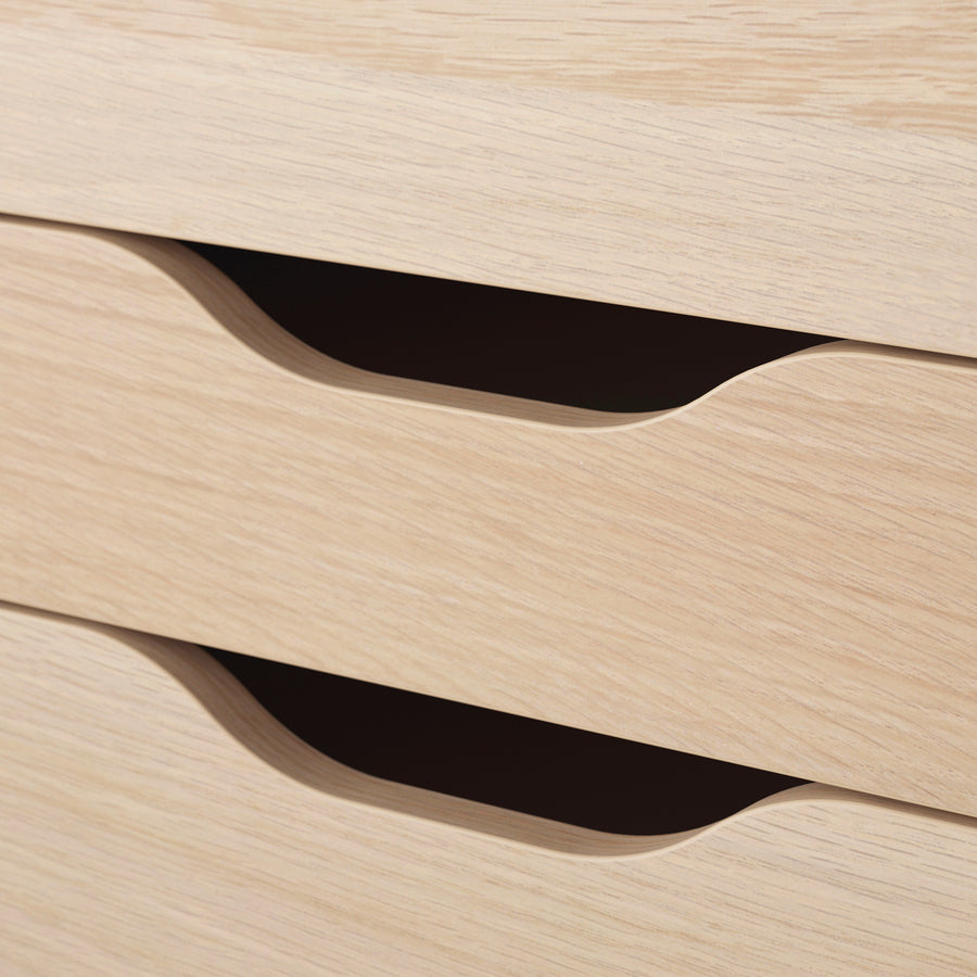 ALEX drawer unit, with insert white stained oak effect, 36x70 cm