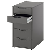 ALEX drawer unit, with insert dark grey, 36x70 cm