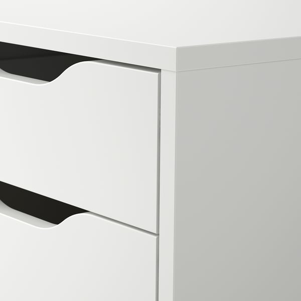 ALEX drawer unit on castors, white/black, 36x76 cm