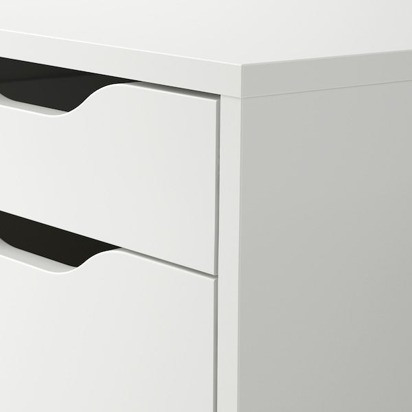 ALEX drawer unit on castors, white/black, 36x50 cm
