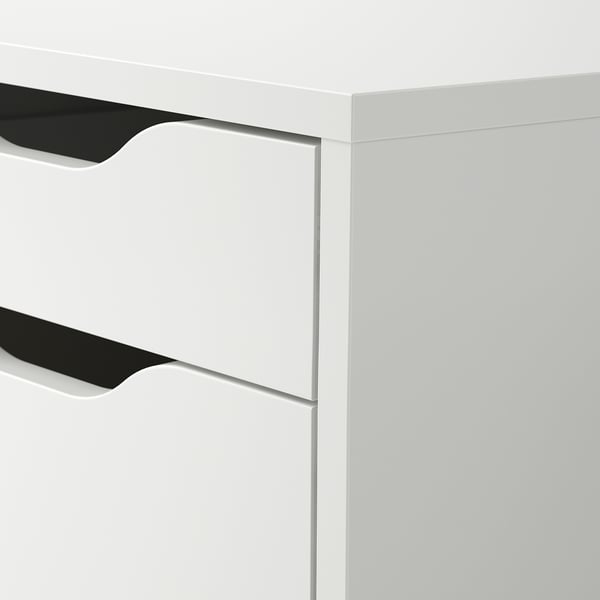 ALEX drawer unit on castors, white/black, 36x50 cm