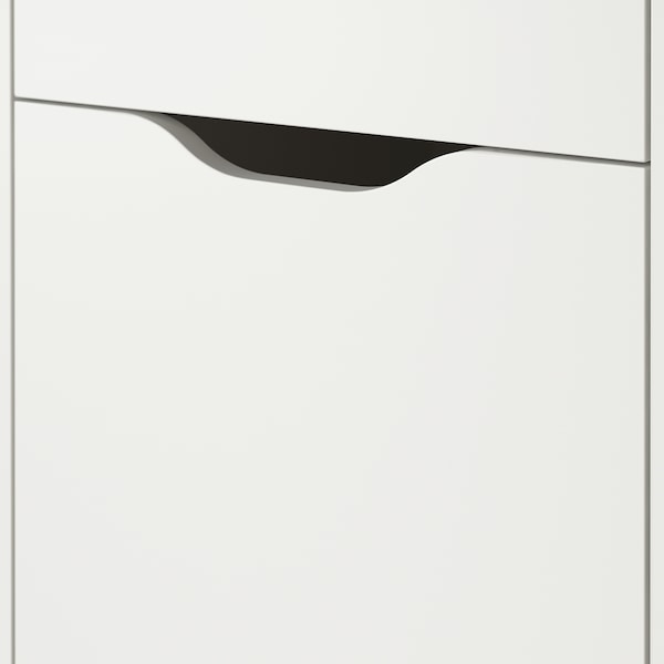 ALEX drawer unit on castors, white/black, 36x50 cm