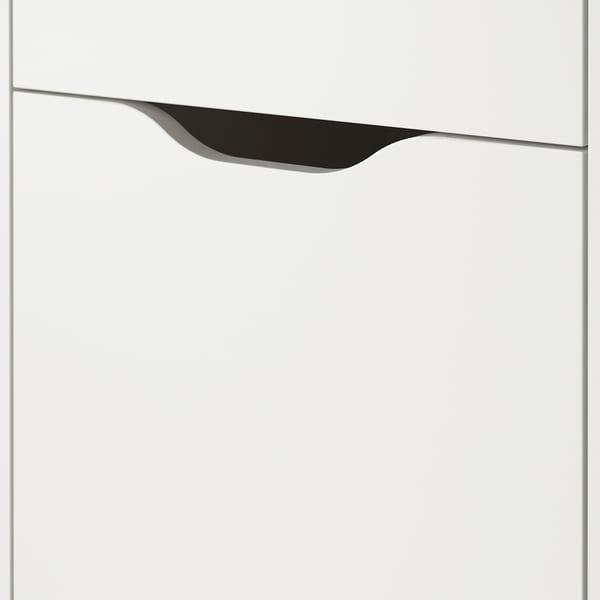 ALEX drawer unit on castors, white/black, 36x50 cm