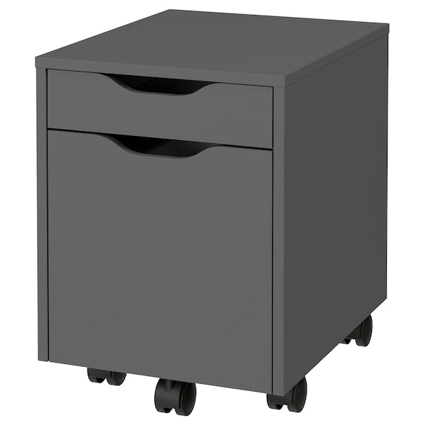 ALEX drawer unit on castors, dark grey/black, 36x50 cm