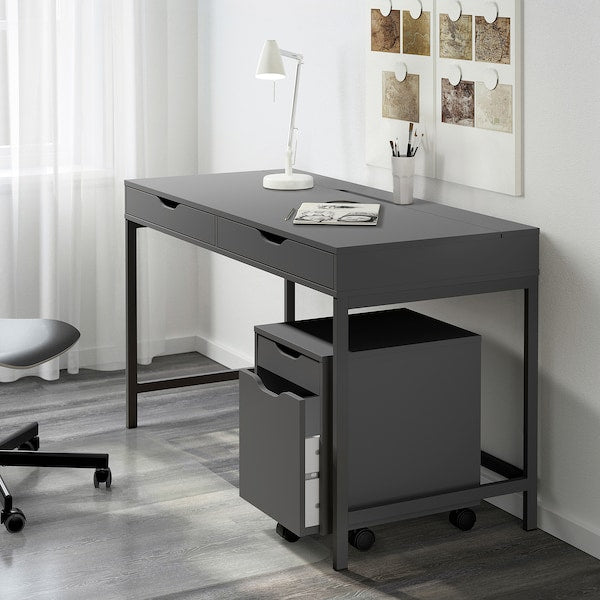 ALEX drawer unit on castors, dark grey/black, 36x50 cm