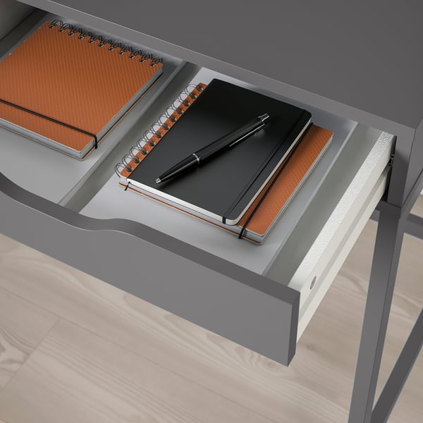 ALEX desk, dark grey, 132x58 cm