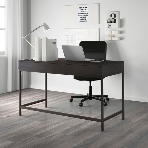 ALEX desk, black-brown, 132x58 cm