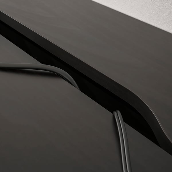 ALEX desk, black-brown, 100x48 cm