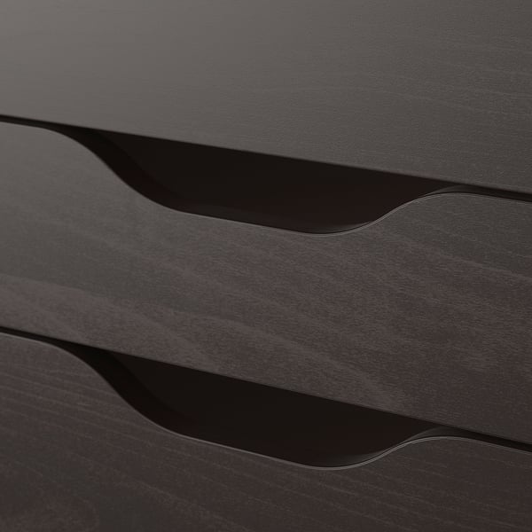 ALEX desk, black-brown, 132x58 cm