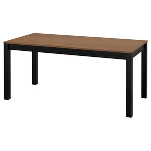 ÅLHULT extendable table, black/brown, 170/220x80 cm