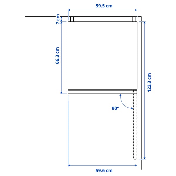 ALINGSÅS - Fridge/freezer, IKEA 500 freestanding/inox,210/106 l