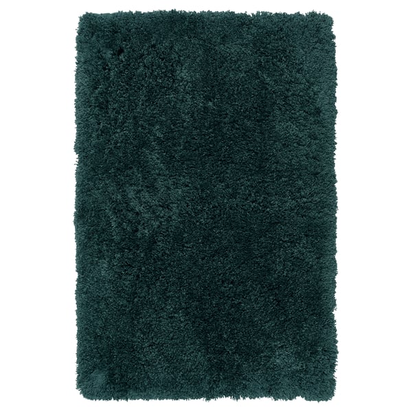 ALMTJÄRN bath mat, grey-turquoise, 60x90 cm