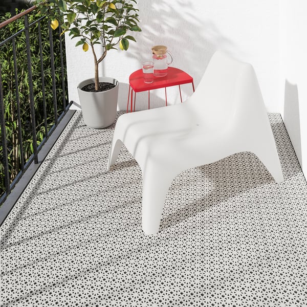 ALTAPPEN floor decking, outdoor, light grey, 0.81 m²