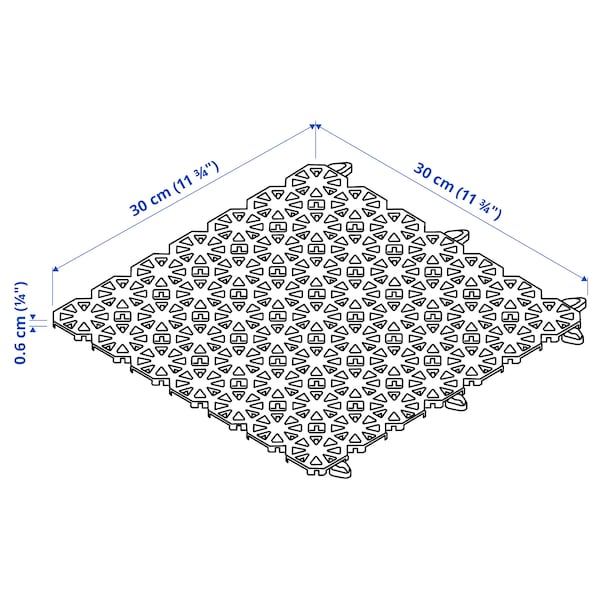 ALTAPPEN floor decking, outdoor, light grey, 0.81 m²