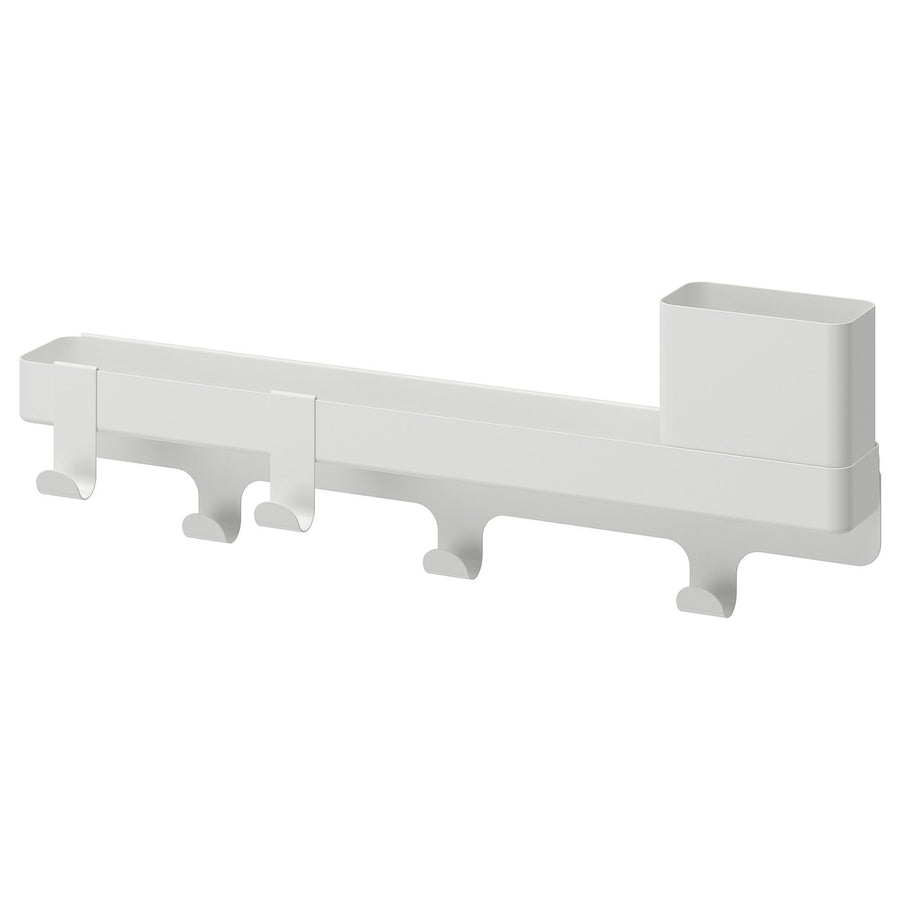 ALTARLIDEN hook rack, with storage/white, 36.5x13x6.8 cm
