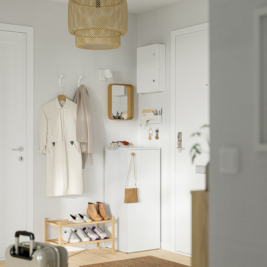 ALTARLIDEN hook rack, with storage/white, 36.5x13x6.8 cm