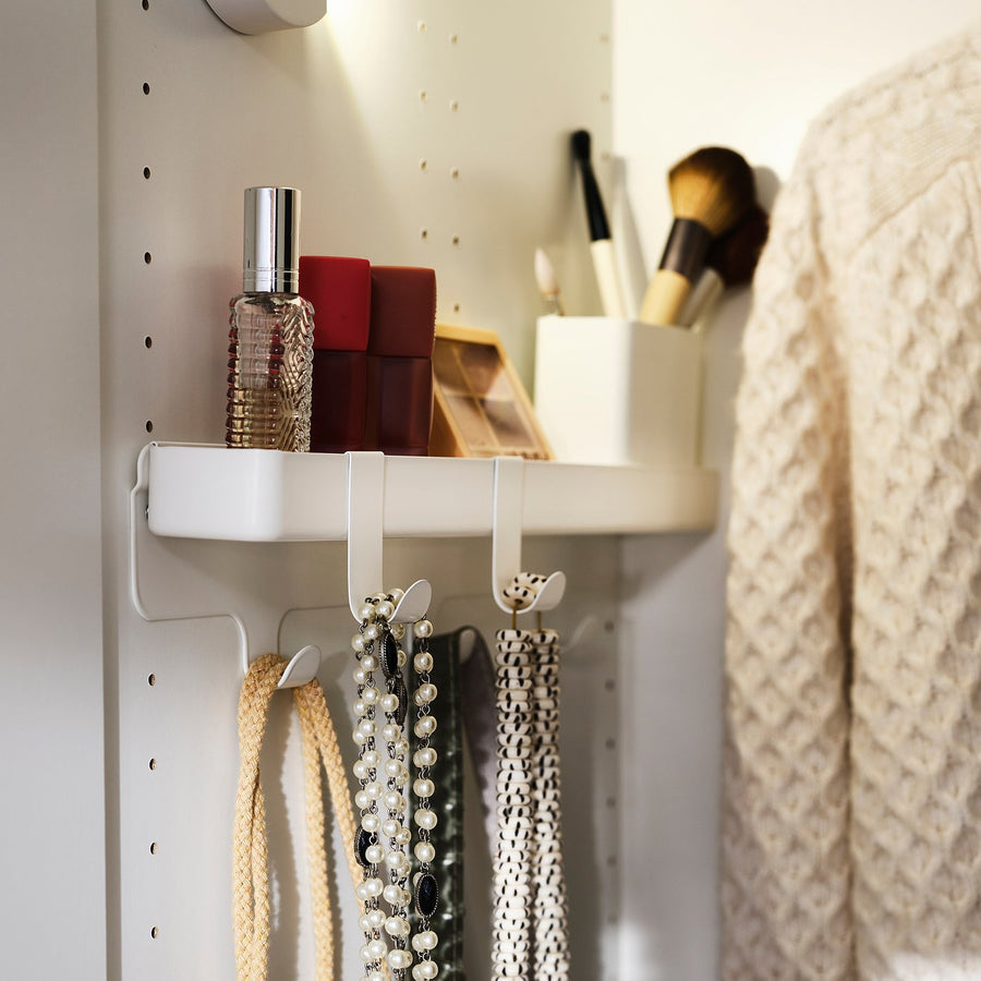ALTARLIDEN hook rack, with storage/white, 36.5x13x6.8 cm