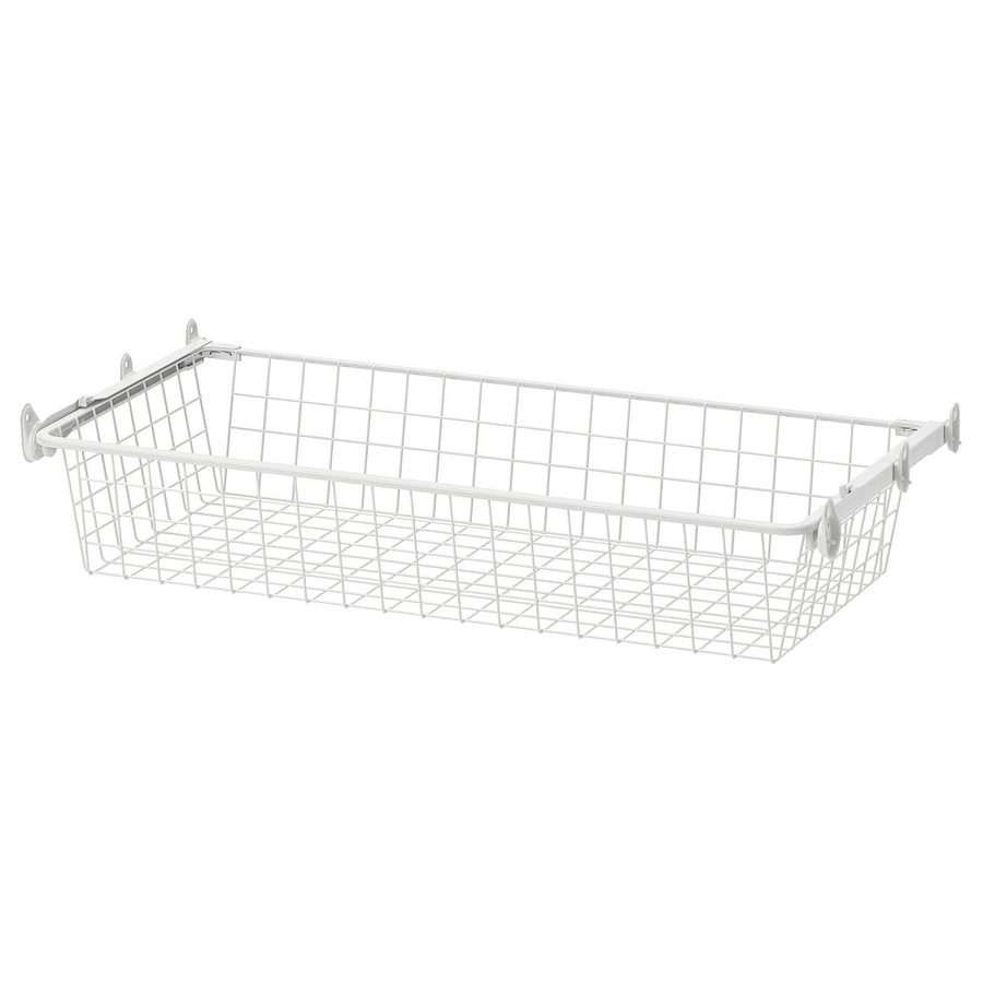 ALTARLIDEN wire basket with pull-out rail, white, 80x42 cm