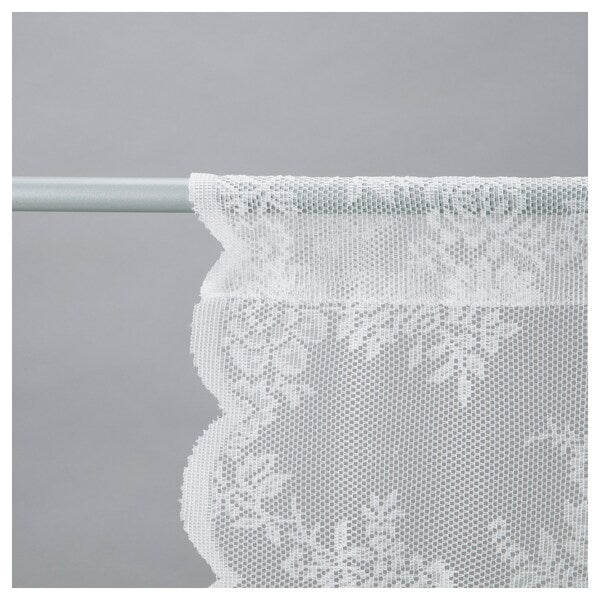ALVINE SPETS net curtains, 1 pair, off-white/with rod pocket, 145x300 cm