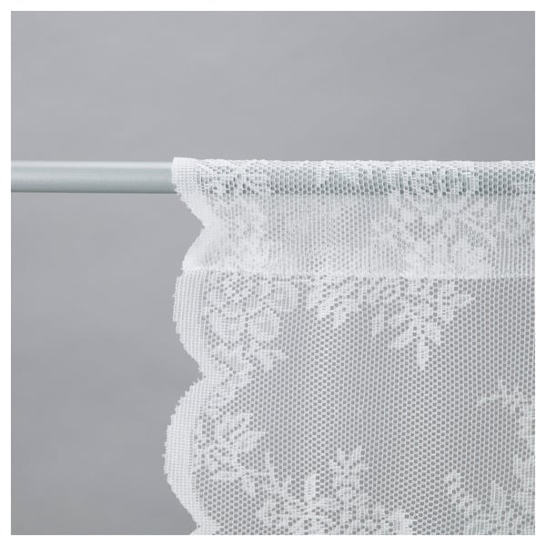 ALVINE SPETS net curtains, 1 pair, off-white/with rod pocket, 145x300 cm