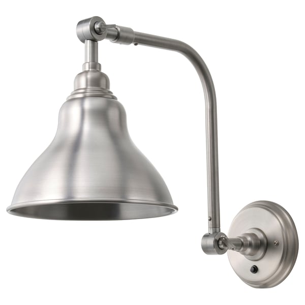 ANKARSPEL wall lamp, wired-in installation, pewter effect, 12 cm