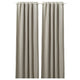 ANNAKAJSA room darkening curtains, 1 pair, light grey/with heading tape, 145x300 cm