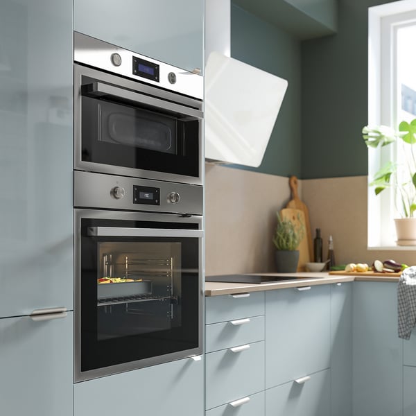 ANRÄTTA forced air oven, IKEA 500 stainless steel, 90.0x59.5 cm