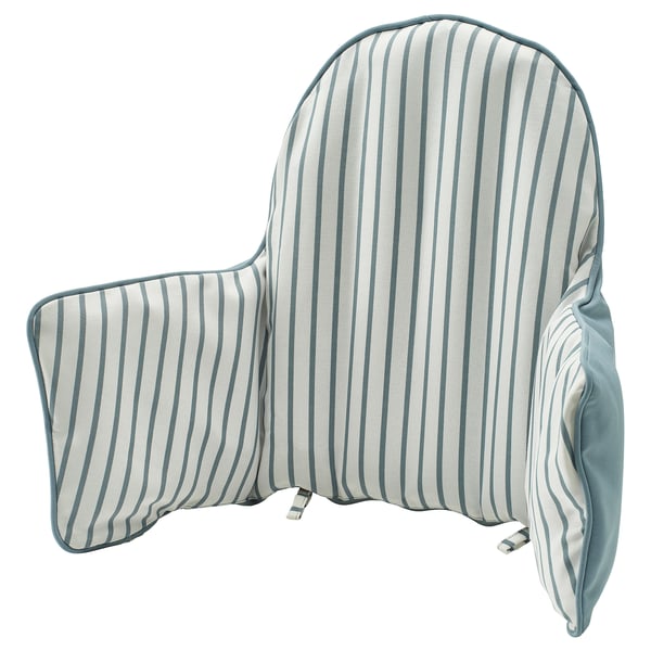 ANTILOP supporting cushion and cover, blue/white striped