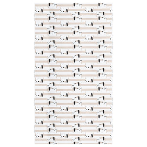 ARBETSTÅG pre-cut fabric, off-white/beige dog pattern, 150x300 cm