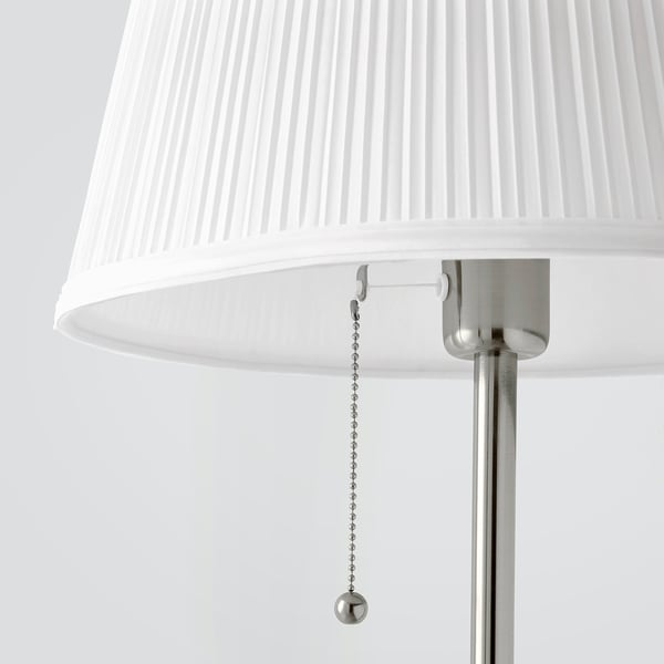 ÅRSTID floor lamp, nickel-plated/white, 36 cm