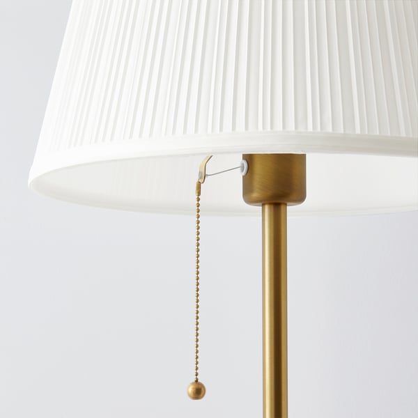 ÅRSTID floor lamp, brass/white, 36 cm