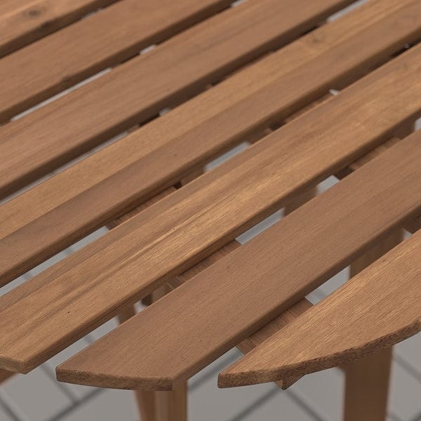 Ikea ASKHOLMEN - Outdoor folding table + 4 chairs, folding dark brown/Kuddarna light gray-beige