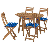 ASKHOLMEN gateleg table+4 chairs, outdoor