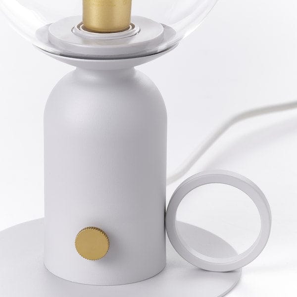 Ikea ÅSKMULLER - Table lamp, adjustable light intensity light gray,24 cm